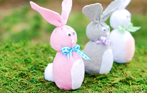 부드러운 장난감을 만드는 방법 - 양말의 토끼 : 사진 마스터 클래스