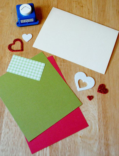 자신의 손으로 2015 새해 scrapbooking 스타일로 크리스마스 카드