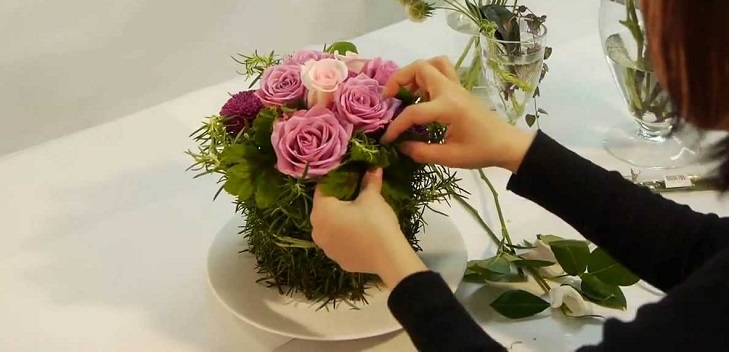 자신의 손, 작곡, 사진에 의한 꽃 공예