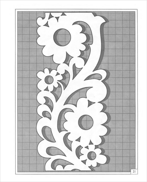 커팅 실 (openwork)과 스텐실