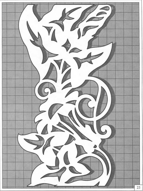 커팅 실 (openwork)과 스텐실