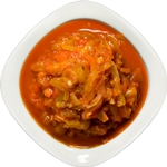 토마토 페이스트와 겨울을위한 호박의 레호