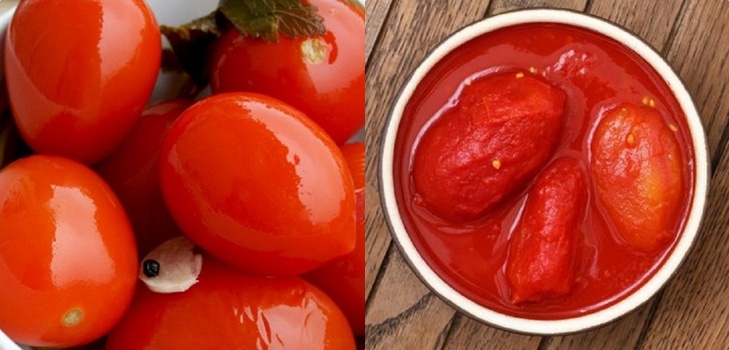 겨울을위한 자신의 주스에 토마토, 사진과 요리법
