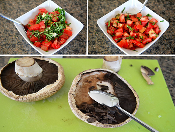 토마토와 새우를 넣은 구운 샴 피뇽, 맛있는 요리법
